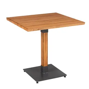 मॉर्डन डिजाइन ठोस लकड़ी वर्ग आकार साइड डाइनिंग कॉफी टेबल रेस्तरां के लिए आधुनिक फर्नीचर समकालीन लकड़ी के टेबल