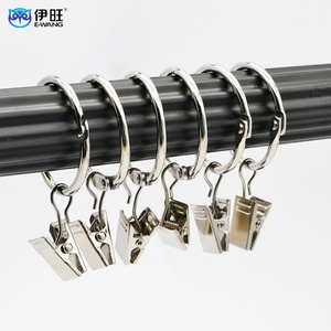 Livraison rapide Anneaux de rideaux Clips pour rideaux Crochets Anneaux de rideaux en métal avec clips - Product Image 2