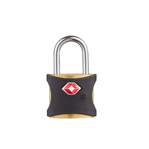 Tsa Approved Brass <b>Padlock</b> Black Red Color Travel Luggage Lock Waterproof Rustproof Home Use - Product Image 5