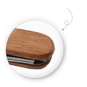 Mini Herramienta Multiusos 3 en 1, Navaja de Bolsillo con Llavero y Mango de Madera, Logotipo Personalizado, Grabado Láser, Precio de Fábrica al por Mayor - Product Image 4