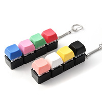 Custom Creative Design Keycaps LED Light Click Fidget Keychain Multiple Color Options Stress Relief Toy