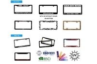 Cadres de plaque d'immatriculation vierges en plastique ABS, aluminium, fer, acier inoxydable, personnalisés, support de plaque d'immatriculation, vente en gros