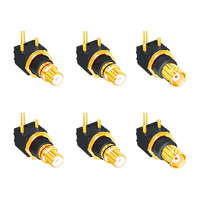 Connecteurs Électriques Femelles YYTCG HIFI Plaqués Or, Boîtier Rond en Cuivre, Prises RCA BNC, Bornes de Liaison pour Amplificateur et Haut-parleur