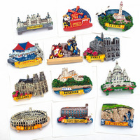 Aimants de réfrigérateur souvenirs d'attractions européennes pour différents pays Danemark France Aimants de réfrigérateur souvenirs de ville touristique