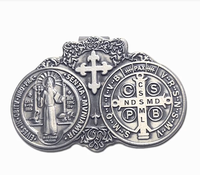 Insignia de metal con broche 3D para el sol, joyería religiosa de Jesús, tres dimensiones, de aleación de zinc, de metal antiguo, para el pecho