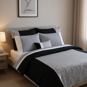 Juego de Funda de Edredón Baruk, Tamaño Queen, 9 Piezas, Estampado Geométrico, Ropa de Cama Moderna para el Hogar, Mezcla de Algodón y Poliéster, 400 Hilos - Product Image 2