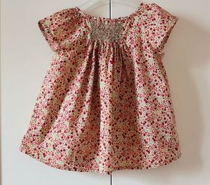 Vestido de algodón de verano 2023 hecho a mano para bebé y niño, lindo niño ahumado con hermoso bordado en el cuello - Product Image 1