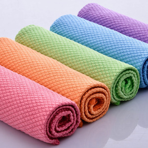 Microfiber Cleaning Cloths <b>Rectangle</b> Solid Color For Glass And <b>Mirror</b> Cleaning Non Absorbent Multi Color Options - Product Image 4