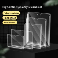 Boîte d'affichage transparente double couche en acrylique/plexiglas avec fente pour carte, pour insertion de papier 5 pouces, modèle A-005 Zhejiang