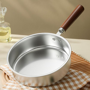 Gran oferta, 316, acero inoxidable sin recubrimiento, resistente al calor, fácil <span class=keywords><strong>de</strong></span> limpiar, sartén para salsa <span class=keywords><strong>de</strong></span> sopa con mango <span class=keywords><strong>de</strong></span> madera, olla para cocinar Snow <span class=keywords><strong>Wok</strong></span> - Product Image 4