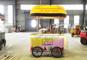 Carrito de Comida Móvil al por Mayor para Helados, Mini Carrito de Aperitivos, Carrito de Comida Rápida con Ruedas - Product Image 2