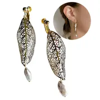 Jewellery beautiful veins 2021 women charm earrings stainless steel