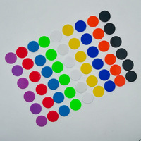 Jetons de jeu en plastique colorés de 25 mm