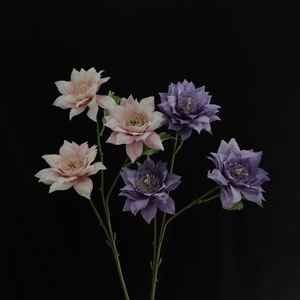 Bouquet de chrysanthèmes artificiels Junheyuan blanc, champagne, rose, violet, rouge, orange, vert, arrangement floral, décoration de mariage - Product Image 3