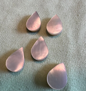 High-Quality Mother of Pearl Pear Shape <b>Flat</b> Gemstones, 4x6mm to 20x30mm, for Jewelry Making and Mother of Pearl Jewelry - Product Image 3