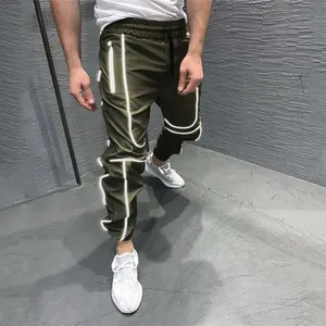 Hotsale erkek spor salonu spor koşu pantolon Casual fermuar cep Fitness eğitim egzersiz alt sıska Sweatpants pantolon Jogger