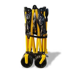 Chariot pliable d'extérieur robuste, grande roue, pliage facile, durable, jardin, parc, pique-nique, voyage, plage - Product Image 5