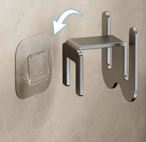 Wholesale Multi-functional Bathroom Punch-free Slipper Rack Powerful Traceless <b>Space</b> Aluminum Household Toilet Storage Holder - Product Image 3