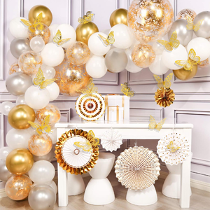 Autocollants papillons 3D colorés argent et or pour anniversaire, mariage, fête de la Saint-Valentin, décoration de gâteau, décorations murales - Product Image 4