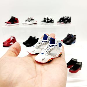 Porte-clés Aj, moule de chaussure creuse pour les générations 1-12, <span class=keywords><strong>chaussures</strong></span> de <span class=keywords><strong>basket</strong></span>-ball miniatures 3D, figurine tendance, pour diffusion en direct - Product Image 5
