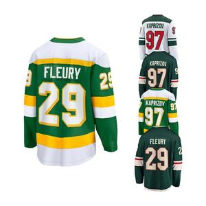 Alta calidad Blanco en blanco camisetas de hockey sobre hielo de manga larga de poliéster logotipo personalizado y nombre del equipo bordado OEM cosido al por mayor - Product Image 1