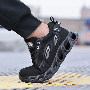 <b>Men's</b> New Lightweight Breathable Industrial <b>Work</b> <b>Shoes</b> with air Cushion, Steel Toe, Anti-smash and Anti-slip Safety <b>Shoes</b> - Product Image 6