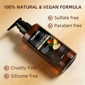 Ensemble Shampoing et Après-Shampoing 2-en-1 à l'Huile d'Argan et Kératine de Noix Marocaine, Sans Sulfate, Hydratant, Lissant et Anti-Frisottis pour Cheveux Bouclés - Product Image 2