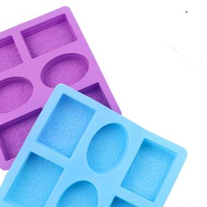 Moule en silicone alimentaire pour fondant et savon, 6 formes, résistant aux hautes températures, rectangulaire, facile à démouler, réutilisable, vente chaude - Product Image 5
