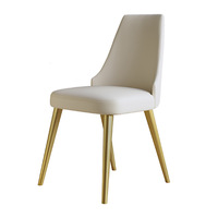 Luxuriöser Esszimmerstuhl Moderner Minimalistischer Stuhl mit Weicher Rückenlehne Italienisches Nordisches Designer Hotel Restaurant Lederstuhl