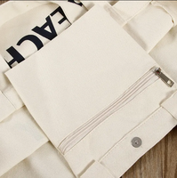 Sacs en toile esthétiques et mignons, grands sacs à bandoulière en coton, sacs de sport, sacs de voyage, sacs de travail, grands sacs réutilisables, durables, sacs de plage pour femmes avec fermeture éclair
