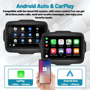 Autorradio Android Podofo de 9 Pulgadas para Jeep <span class=keywords><strong>Renegade</strong></span> 2016-2020 con Carplay Inalámbrico, Android Auto, HIFI, WIFI y GPS - Product Image 2