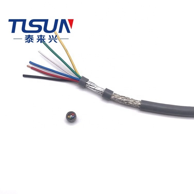 CE Certification CY 5x0.5mm2 Double Shielding Flexible Control Cable