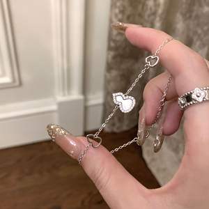 Collier clé en argent sterling S925 avec diamant rose de précision, chaîne de clavicule flocon de neige, plaqué or, diamant complet, luxe léger - Product Image 3