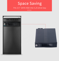 Rak pengganti panas menjaga HDD 3.5 Anda tetap sejuk saat menambahkan akses SATA instan ke Teluk 5.25 ".