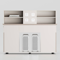 Nouveau mobilier de bureau commercial moderne, bureau double en bois pour poste de travail des employés, modulaire avec compartiment