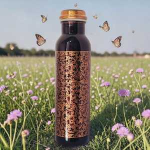 Street Modern Copper Water Bottle Super Quality Copper Bottle Offers Secure Grip From Breakage <b>drinkware</b> water bottle - Product Image 3