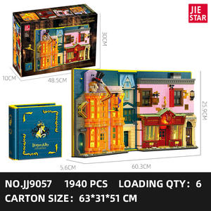JIESTAR JJ9057 1940PCS Série de films Boutique de blagues <span class=keywords><strong>Weasley</strong></span> Modèle de blocs de construction technique Jouet éducatif Cadeau de fête - Product Image 6