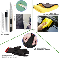 Kit de teinte de fenêtre outil d'installation de film d'emballage de vinyle pour voiture teinter pare-brise raclette de fenêtre arrière Bulldozer épurateur pagaie