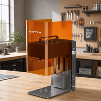 Graveur laser double Genesis-M1 Mini de bureau 2W 10W à refroidissement par air, gravure DIY conviviale pour métal et plastique, garantie 1 an