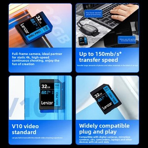 Tarjeta de Memoria SD Compatible con R10/R50/R100, 128GB/64GB V30 <span class=keywords><strong>150MB</strong></span>/<span class=keywords><strong>s</strong></span> - Product Image 2