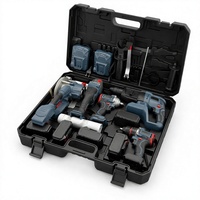Ensemble d'outils électriques sans fil avec mallette de transport, perceuse électrique et outils multifonctions portatifs pour la maison, l'atelier, la construction et le bricolage
