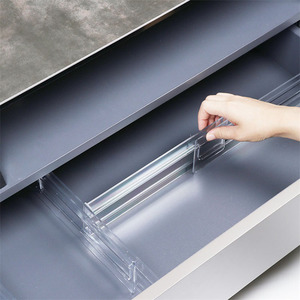 Hot Sale Adjustable 3.2" High Expandable Kitchen Drawer Organizer Clear Plastic Divider Drawer Organizers For Clothing Kitchen U
