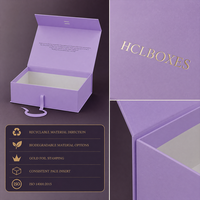 Boîte à chaussures pliable violette pour l'affichage des chaussures, emballage cadeau pour magasin de détail, logo personnalisé, commande en gros