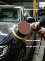 Disque de ponçage en maille sans poussière de 5 pouces avec fixation auto-agrippante, granulométrie 80-2000, dureté moyenne, OEM, pour carrosserie automobile et bois, abrasif