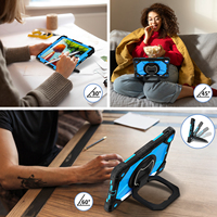 Étui antichoc WESOROL pour iPad 6 Pro 9.7 Nouvel iPad 9.7 2017 2018 5ème 6ème génération avec support rotatif à 360° et sangle d'épaule OEM ODM