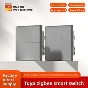 Interruptor Inteligente Zigbee Tuya con Temporizador, Control por Voz y Aplicación, Gris Mate, Vidrio AG, AC110-250V 10A, para el Hogar - Product Image 5