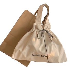 Wholesale Custom Logo Print Zipper Closure Eco-Friendly Cotton Shopping Tote <b>Bag</b> for <b>Gifts</b> and Weddings - Product Image 1