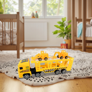 Ensemble de véhicules jouets à friction à inertie de <span class=keywords><strong>dessin</strong></span> <span class=keywords><strong>animé</strong></span> pour enfants <span class=keywords><strong>tracteur</strong></span> en plastique remorque conteneur <span class=keywords><strong>camion</strong></span> pour aventures de transport imaginatives - Product Image 6