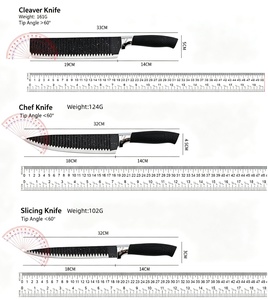 Anti-rust Non-stick Coated Kitchen <b>Knife</b> Set 8 Pcs Sharp Stainless Steel Chef <b>Bread</b> Utility <b>Knives</b> Complete Cooking Tool - Product Image 4