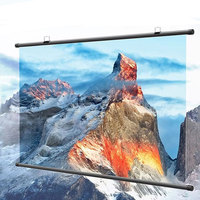 VIY 100 POUCES 16:9 Écran De Projecteur Rétractable Grille Blanche Anti Lumière 100 Pouce Écran De Projecteur 4k